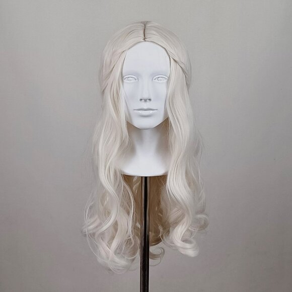 White Wavy Long Wig - Picture 2 of 12